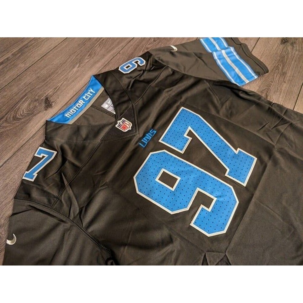 Aidan Hutchinson #97 Detroit Lions Black 🏈 Football Jersey Mens Size Large - Picture 3 of 3